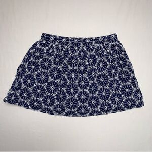 🆕 Floral Skirt Girl’s XS 4-5 Flare circle skirt Navy Preppy Fall School Beachy